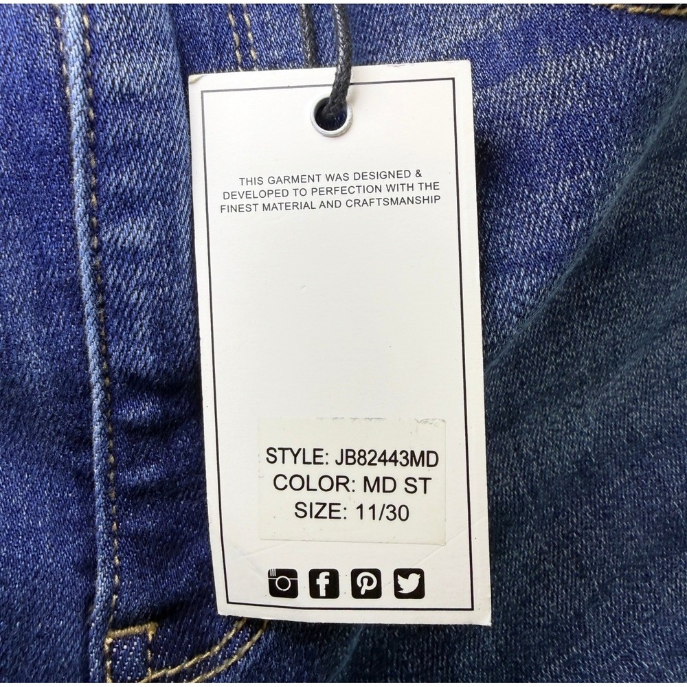 Judy Blue High Waist Flare Jeans Medium Wash Wide Hem JB82443MD Size 11/30 NEW - Picture 9 of 10